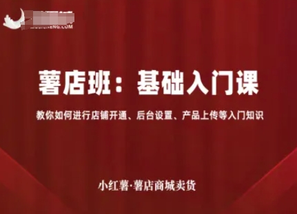 小红薯薯店商城卖货，基础入门课，教你如何进行店铺开通、后台设置、产品上传等入门知识-胜利号