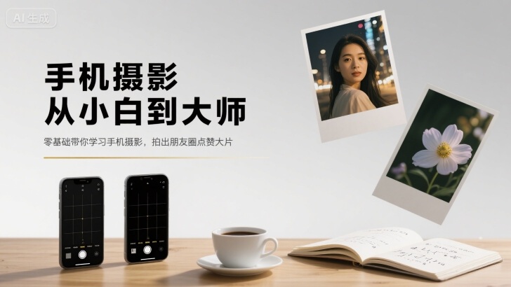 手机摄影从小白到大师，零基础带你学习手机摄影，拍出朋友圈点赞大片-胜利号