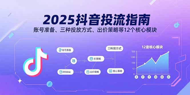 2025抖音投流指南，账号准备、三种投放方式、出价策略等12个核心模块-胜利号