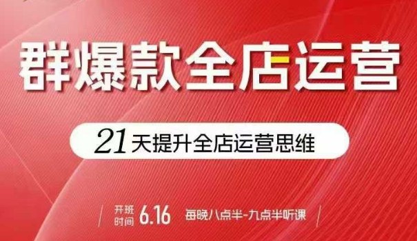 贾真电商群爆款全店运营，21天提升全店运营思维，起店、全店运营爆款不断-胜利号