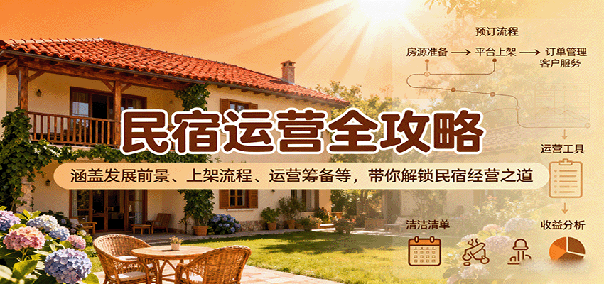 民宿运营全攻略：涵盖发展前景、上架流程、运营筹备等，带你解锁民宿经营之道-胜利号