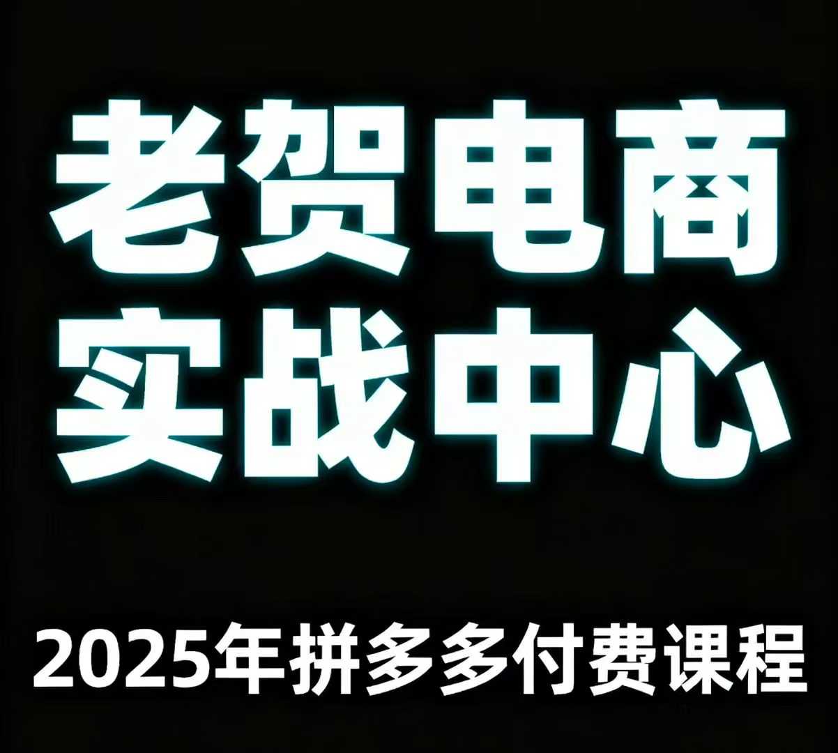 老贺电商2025年拼多多付费课程，用通俗易懂的方法告诉你多多怎么玩-胜利号