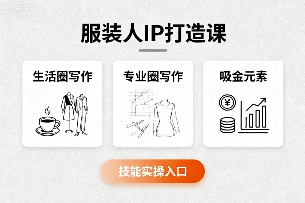 服装人IP打造课，文案创富+生活圈写作+专业圈写作+服装人专属+吸金元素+技能实操-胜利号
