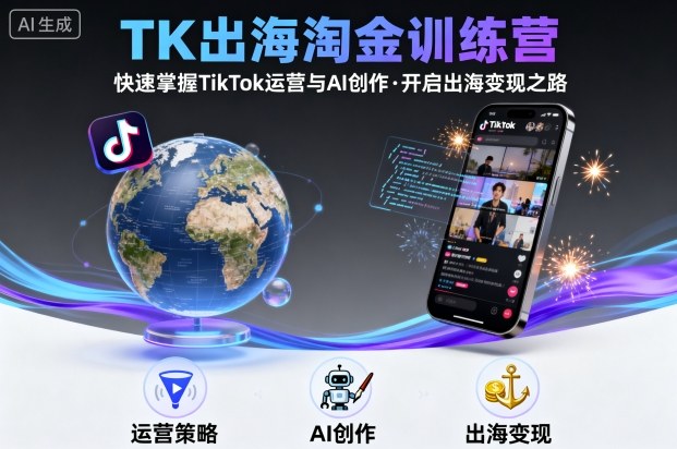 TK出海淘金训练营，助你快速掌握TikTok运营与AI创作，开启出海变现之路-胜利号