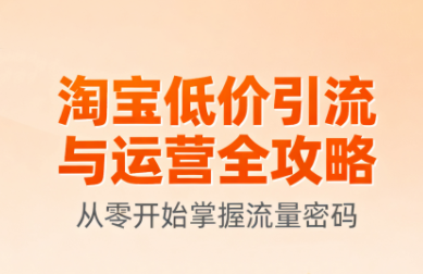 淘宝低价引流与运营全攻略(更新9月)-胜利号