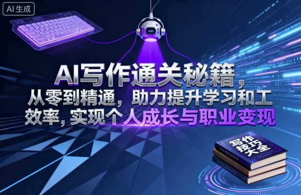 AI写作通关秘籍，从零到精通，助力提升学习和工作效率，实现个人成长与职业变现-胜利号