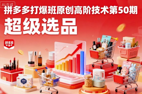 拼多多打爆班原创高阶技术第50期，超级选品-胜利号