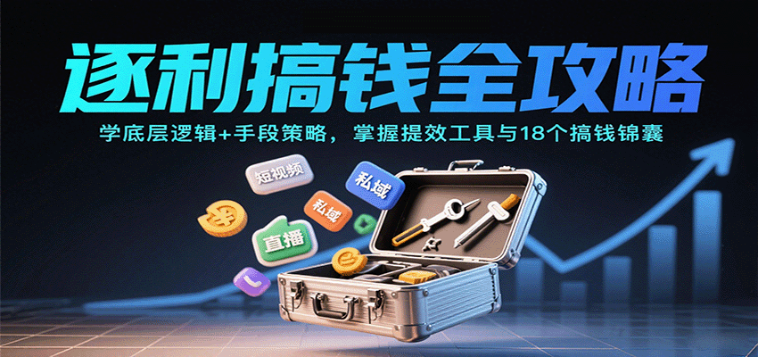 逐利搞钱全攻略：学底层逻辑+手段策略，掌握提效工具与18个搞钱锦囊-胜利号
