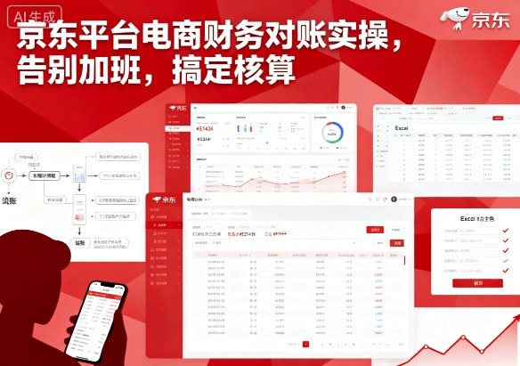 京东平台电商财务对账实操，告别加班，搞定核算-胜利号
