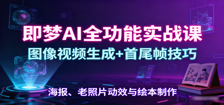 即梦AI全功能实战课：图像视频生成+首尾帧技巧，海报、老照片动效与绘本制作-胜利号