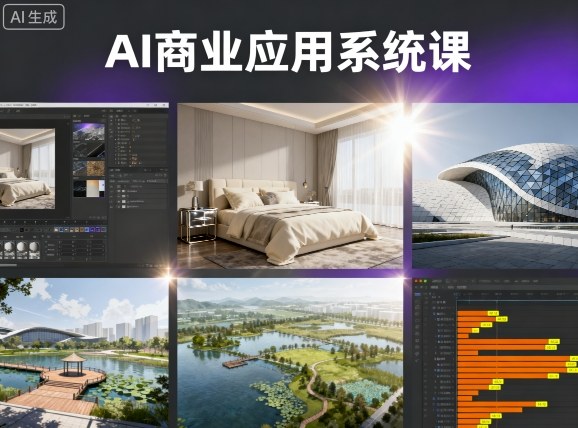AI商业应用系统课，室内-软装-建筑-景观，智能设计+效果图+动画画实战-胜利号