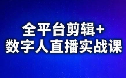 视频号、快手、抖音全平台剪辑+数字人直播实战课(更新9月)​-胜利号