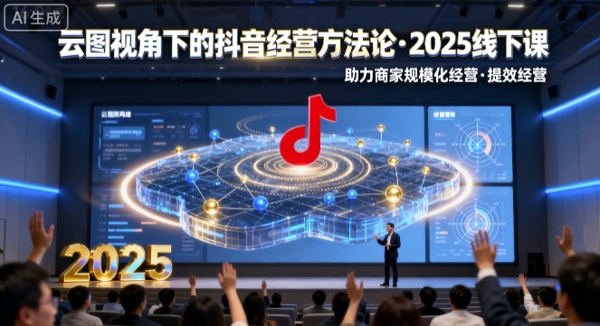 云图视角下的抖音经营方法论，2025线下课，助力商家规模化经营，提效经营(录音+字幕)-胜利号