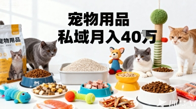 月变现40个！宠物用品私域运营的精准掘金之道玩法-胜利号