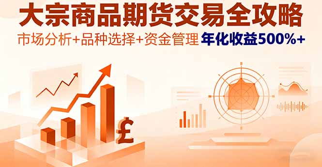 大宗商品期货交易全攻略，市场分析+品种选择+资金管理，年化收益500%+-胜利号